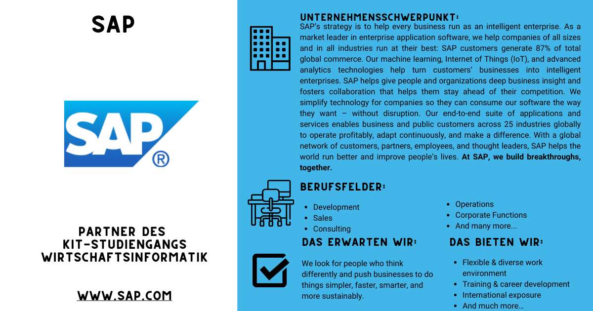 wiwi Über uns Kooperation Studiengangspartner SAP